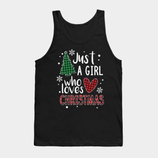 Just a Girl who Loves Christmas a Gift for XMAS Tank Top